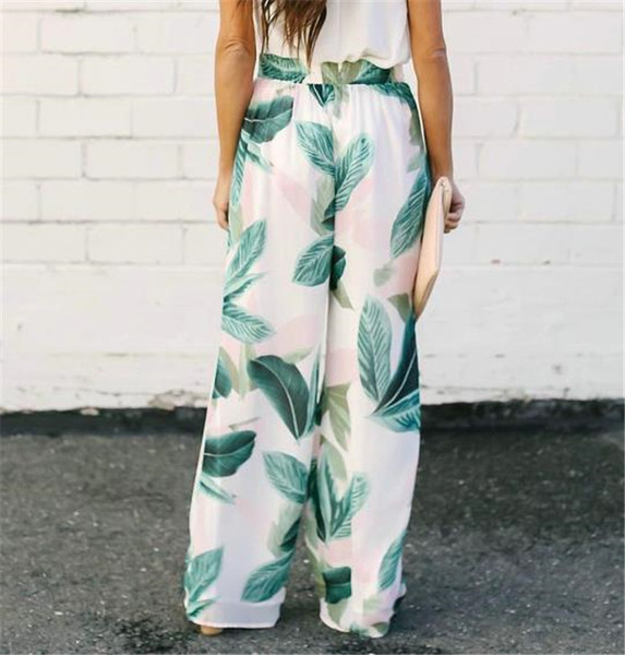 Pantaloni largi de dama eleganti cu talie inalta