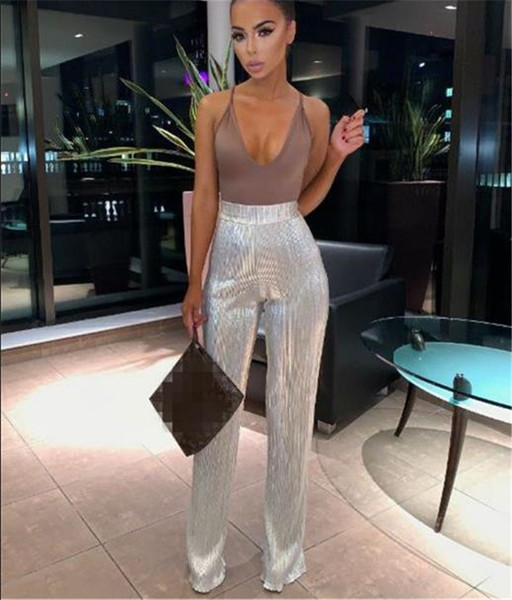 Stílusos női nadrág magas derékkal, két színben