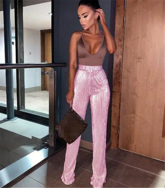 Stílusos női nadrág magas derékkal, két színben