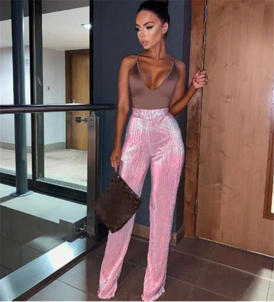 Stílusos női nadrág magas derékkal, két színben