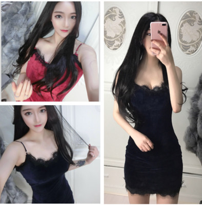 Rochie de dama eleganta din catifea in negru si rosu