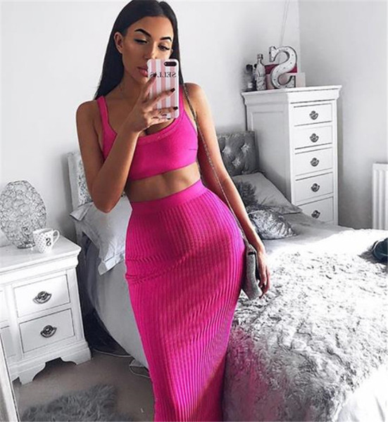 Set elegant pentru femei din două părți în roz