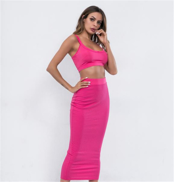 Set elegant pentru femei din două părți în roz