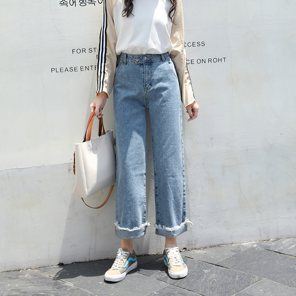 Blugi de dama moderni in doua culori - model larg