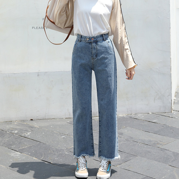 Blugi de dama moderni in doua culori - model larg