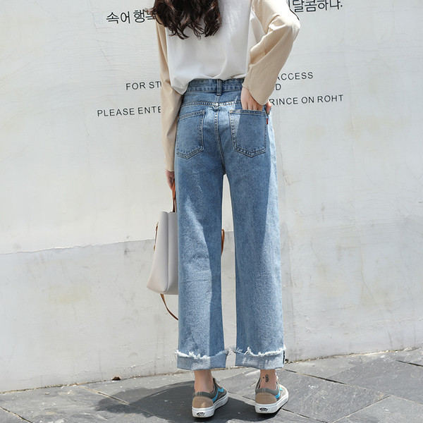 Blugi de dama moderni in doua culori - model larg