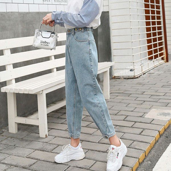 Blugi de dama eleganti in trei culori cu talie inalta