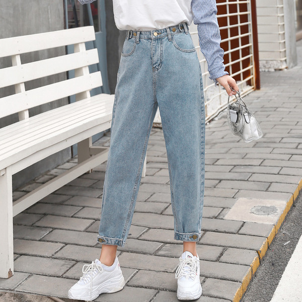 Blugi de dama eleganti in trei culori cu talie inalta