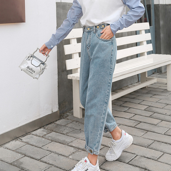 Blugi de dama eleganti in trei culori cu talie inalta