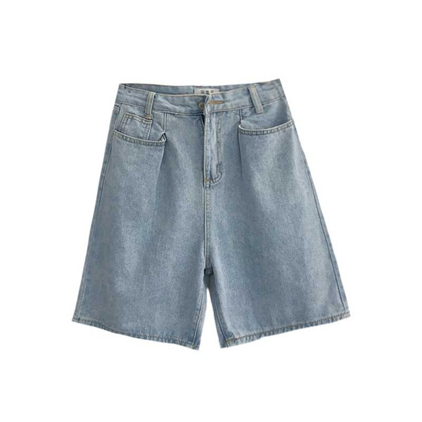 Női farmer rövidnadrág 3/4 hosszúságú világos színben