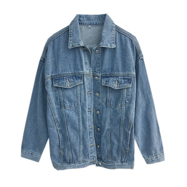 Jachetă modernă de denim pentru femei - un model larg