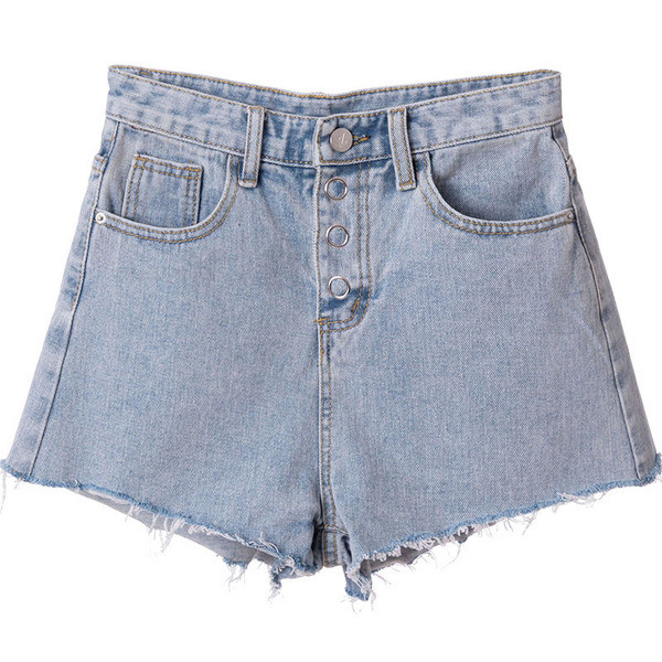 Pantaloni scurți din denim actuali de damă cu inscripții