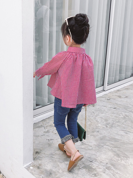 Modern gyereking lányoknak piros - széles modellben