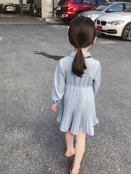 Rochie moderna pentru copii pentru fete in albastru