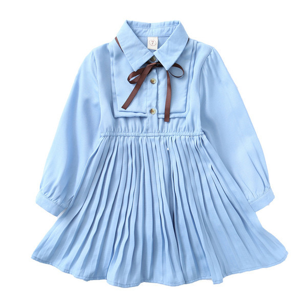 Rochie moderna pentru copii pentru fete in albastru