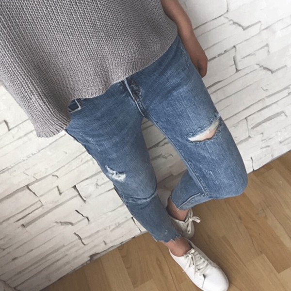 Női alkalmi farmer, sötétkék színben