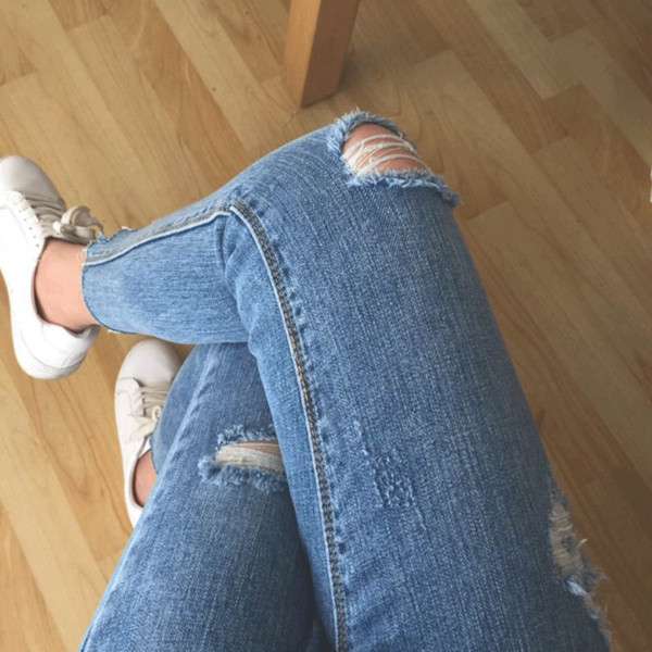 Női alkalmi farmer, sötétkék színben