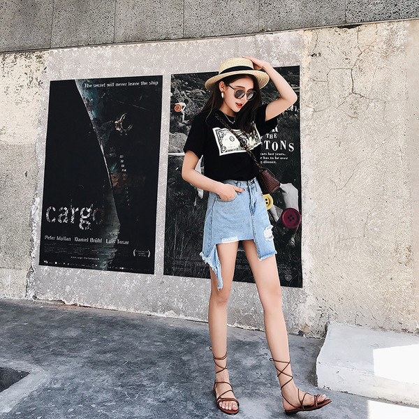 Fusta de dama eleganta din denim de culoare albastru deschis