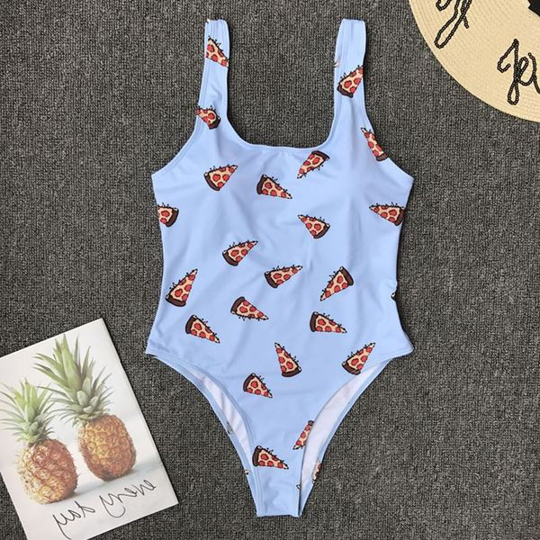 НОВО цял дамски бански с апликация в син цвят