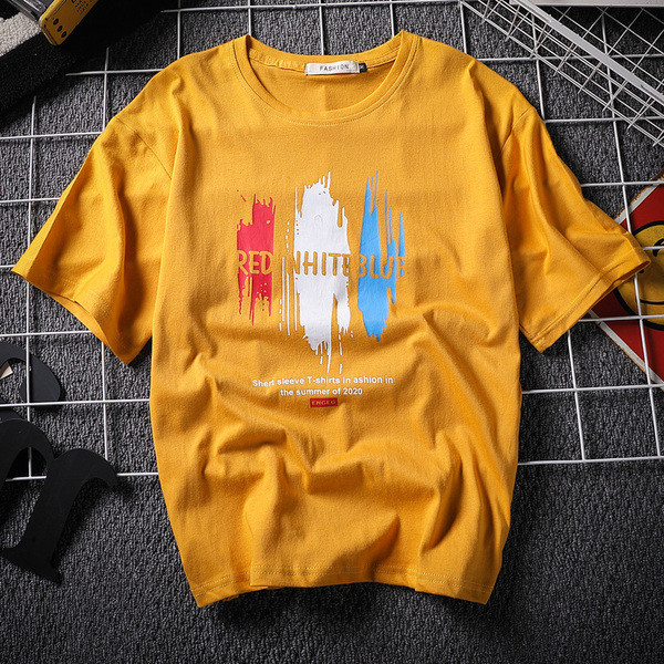 Мъжка модерна тениска с надписи-два цвята