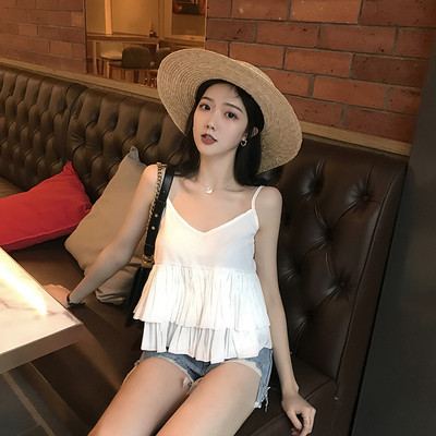 Ежедневен дамски потник в три цвята с тънки презрамки