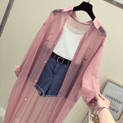 Дълга дамска риза в три цвята 