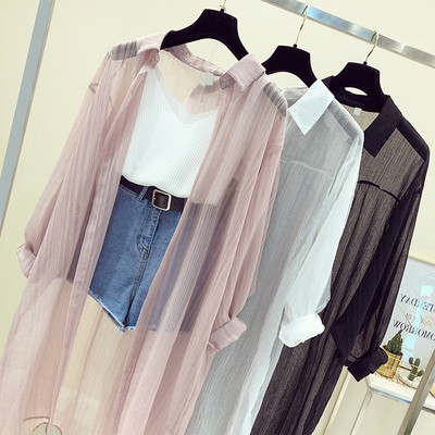 Дълга дамска риза в три цвята 