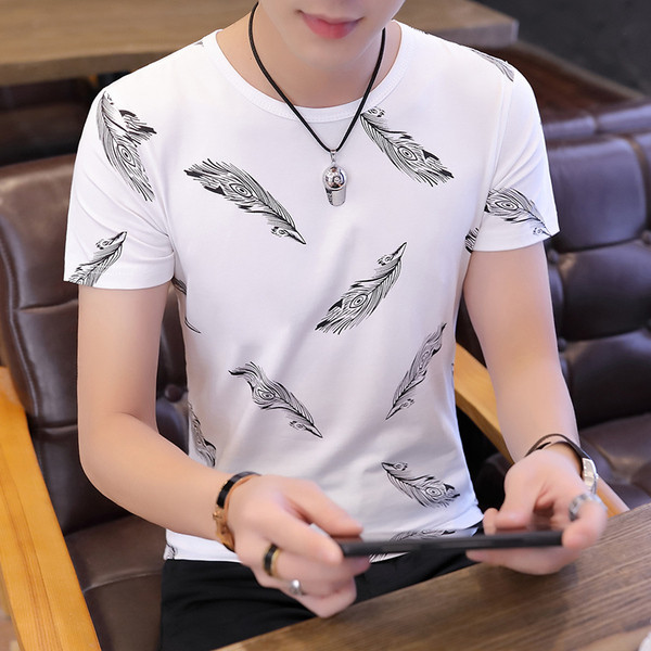 Мъжка модерна тениска Slim модел в три цвята