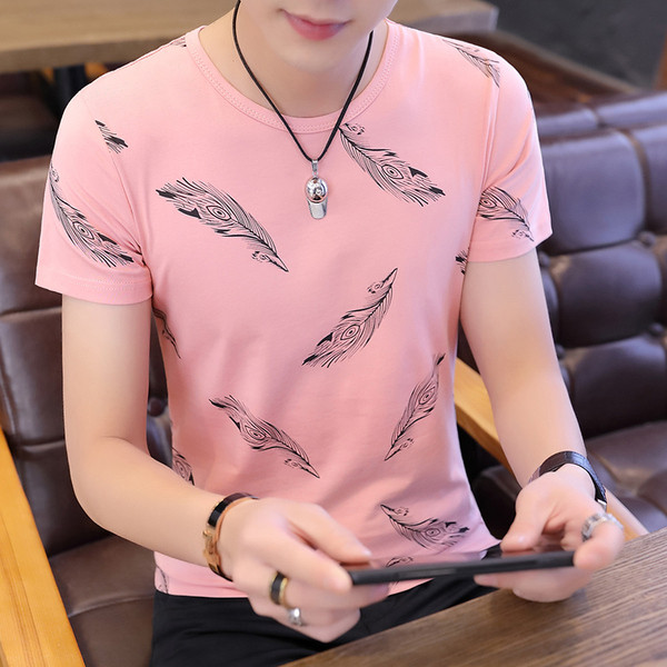 Мъжка модерна тениска Slim модел в три цвята