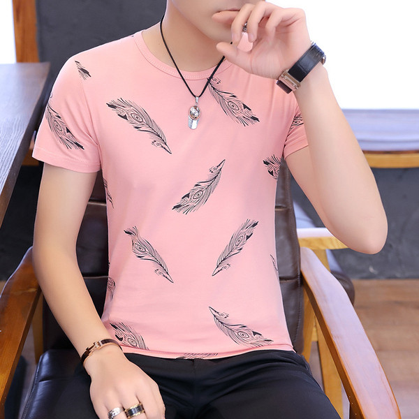 Мъжка модерна тениска Slim модел в три цвята