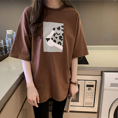 Ежедневна дамска тениска с апликация  в три цвята