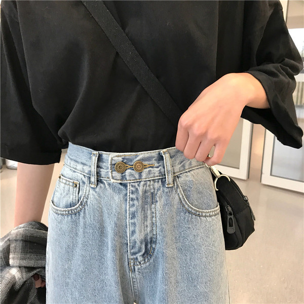 Дамски ежедневни дънки с висока талия с джобове