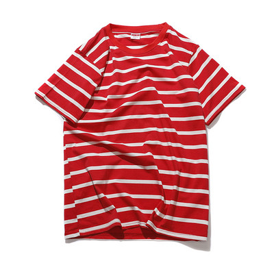 Мъжка раирана тениска с къс ръкав в четири цвята