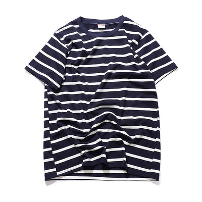 Мъжка раирана тениска с къс ръкав в четири цвята