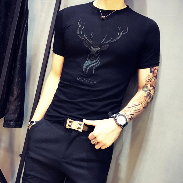 Модерна мъжка тениска с бродерия 