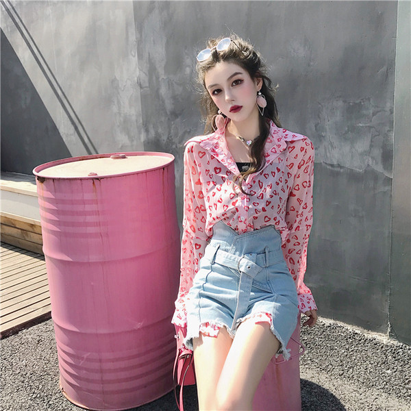 Модерни дамски къси дънки с висока талия и колан