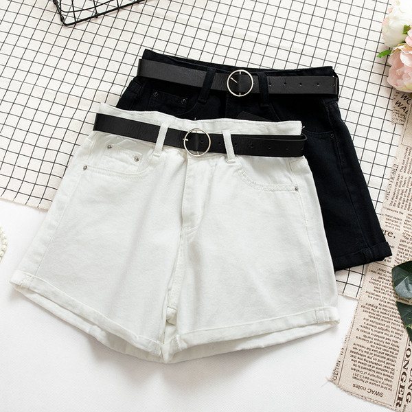 Ежедневни дамски къси панталони с висока талия в няколко цвята