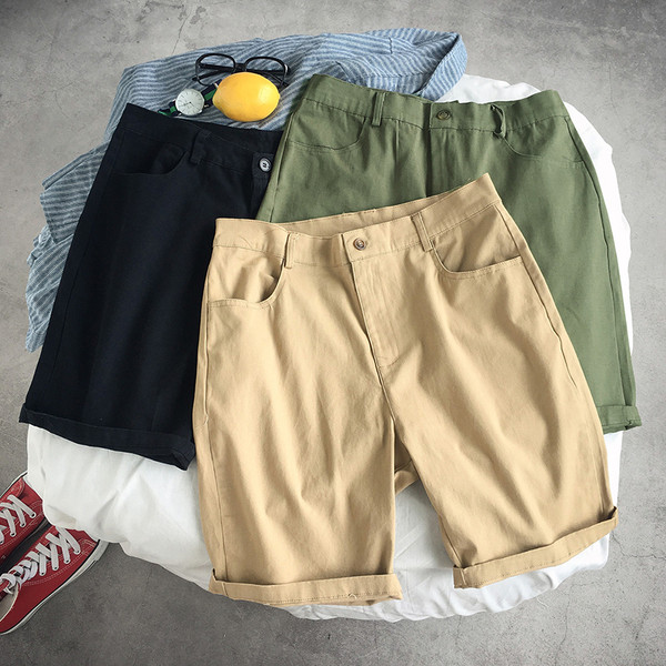 Модерни мъжки панталони с джобове-три цвята 