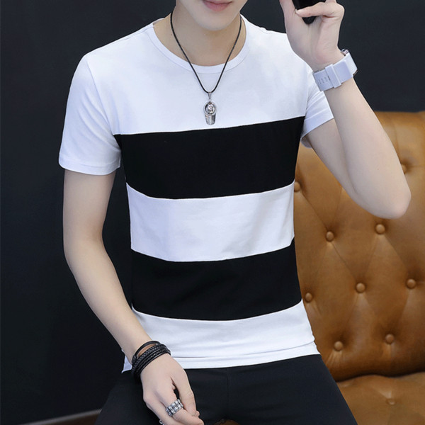 Ежедневна мъжка тениска с къс ръкав-три цвята
