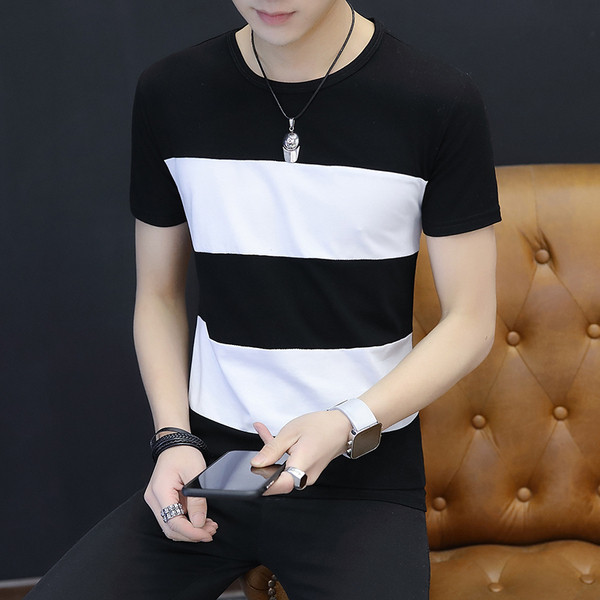 Ежедневна мъжка тениска с къс ръкав-три цвята