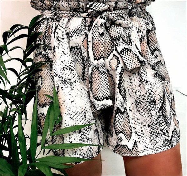 Модерни дамска панталони с висока талия и животински принт