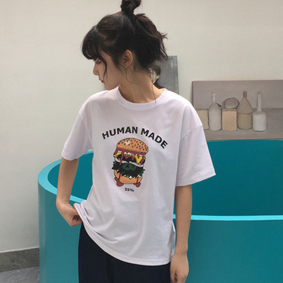 Спортна дамска тениска с щампа в бял цвят