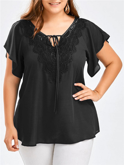 Стилна дамска блуза в няколко цвята с размери до 5XL
