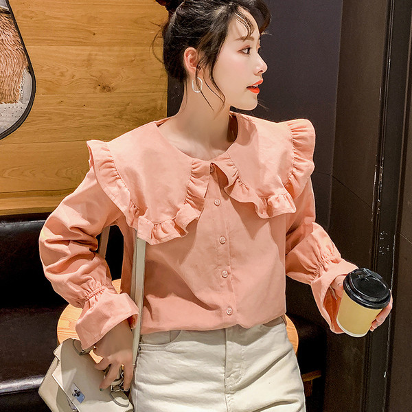 Модерна дамска риза с О-образно деколте в няколко цвята 