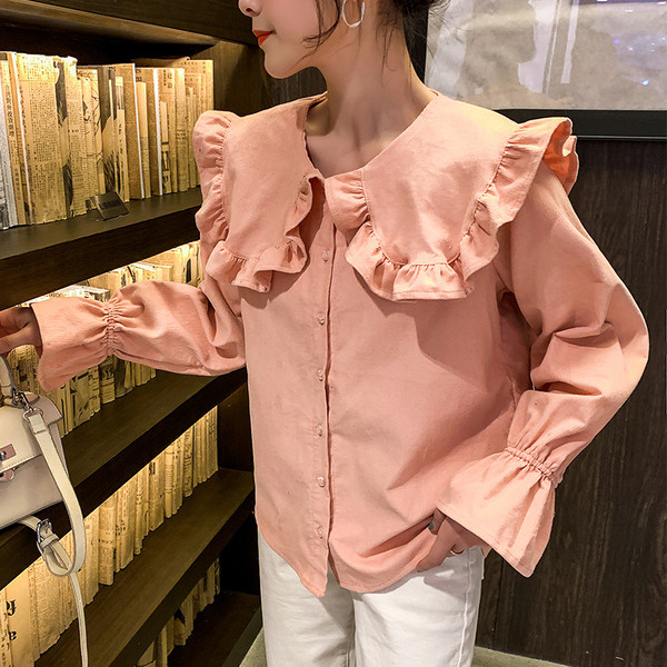 Модерна дамска риза с О-образно деколте в няколко цвята 