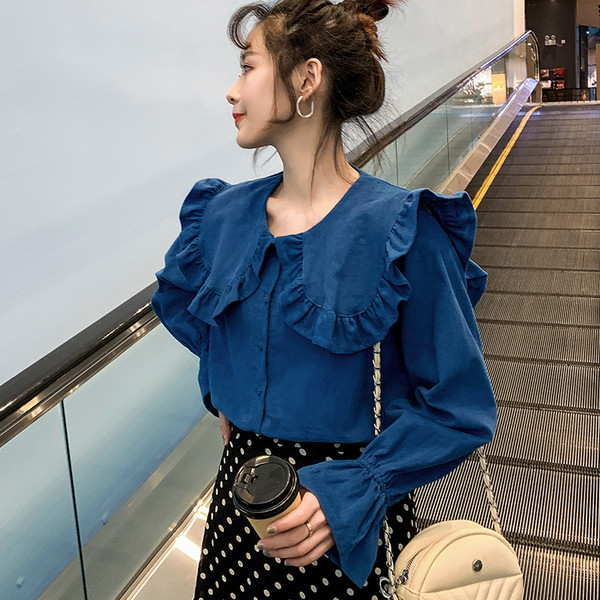 Модерна дамска риза с О-образно деколте в няколко цвята 