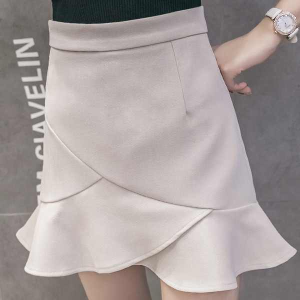 Дамска стилна пола с висока талия в четири цвята