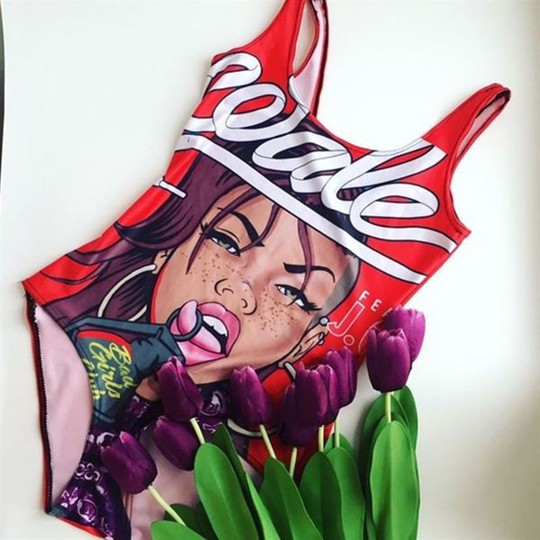 Модерен дамски цял бански костюм с цветна  апликация 