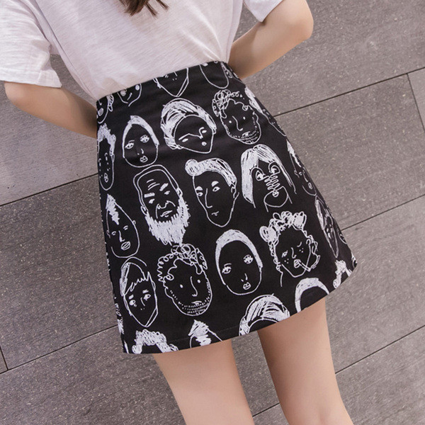 Модерна дамска пола с висока талия в два цвята