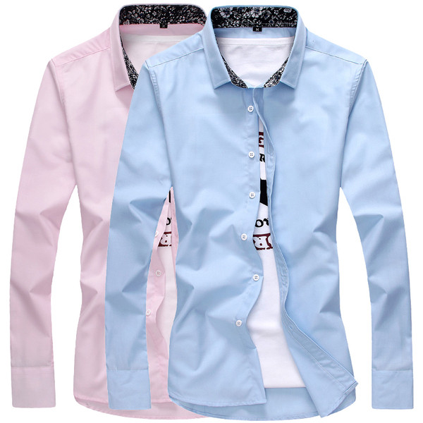 Cămașă pentru bărbați cu mâneci lungi în șase culori